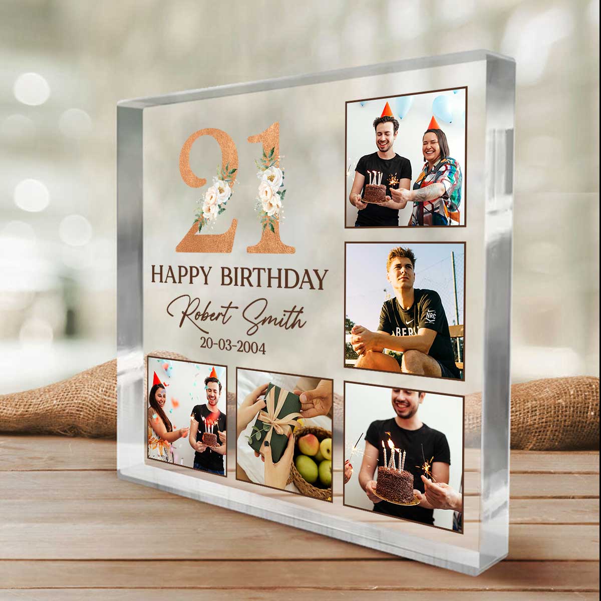 Personalized 21st Birthday Photo Plaque, Custom 21st Birthday Gifts, Unique 21st Birthday Gifts For Him, Gifts For 21st Birthday Male