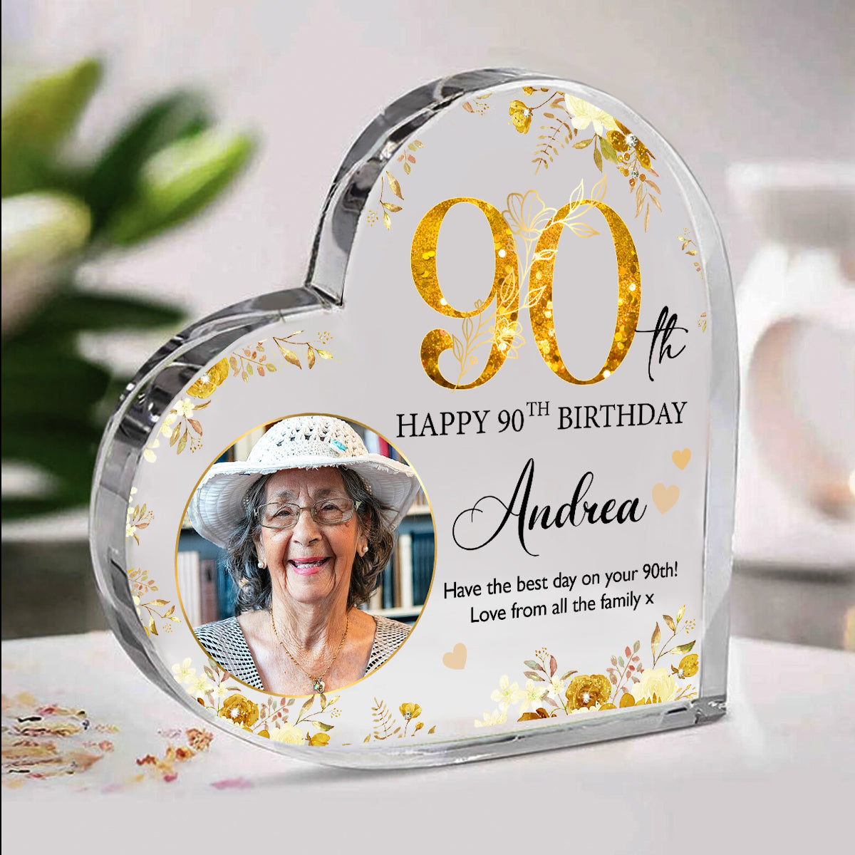 Personalized 90th Birthday Acrylic Plaque – Custom 90th Birthday Gifts – 90th Birthday Gift Ideas – Birthday Gifts For Old Women