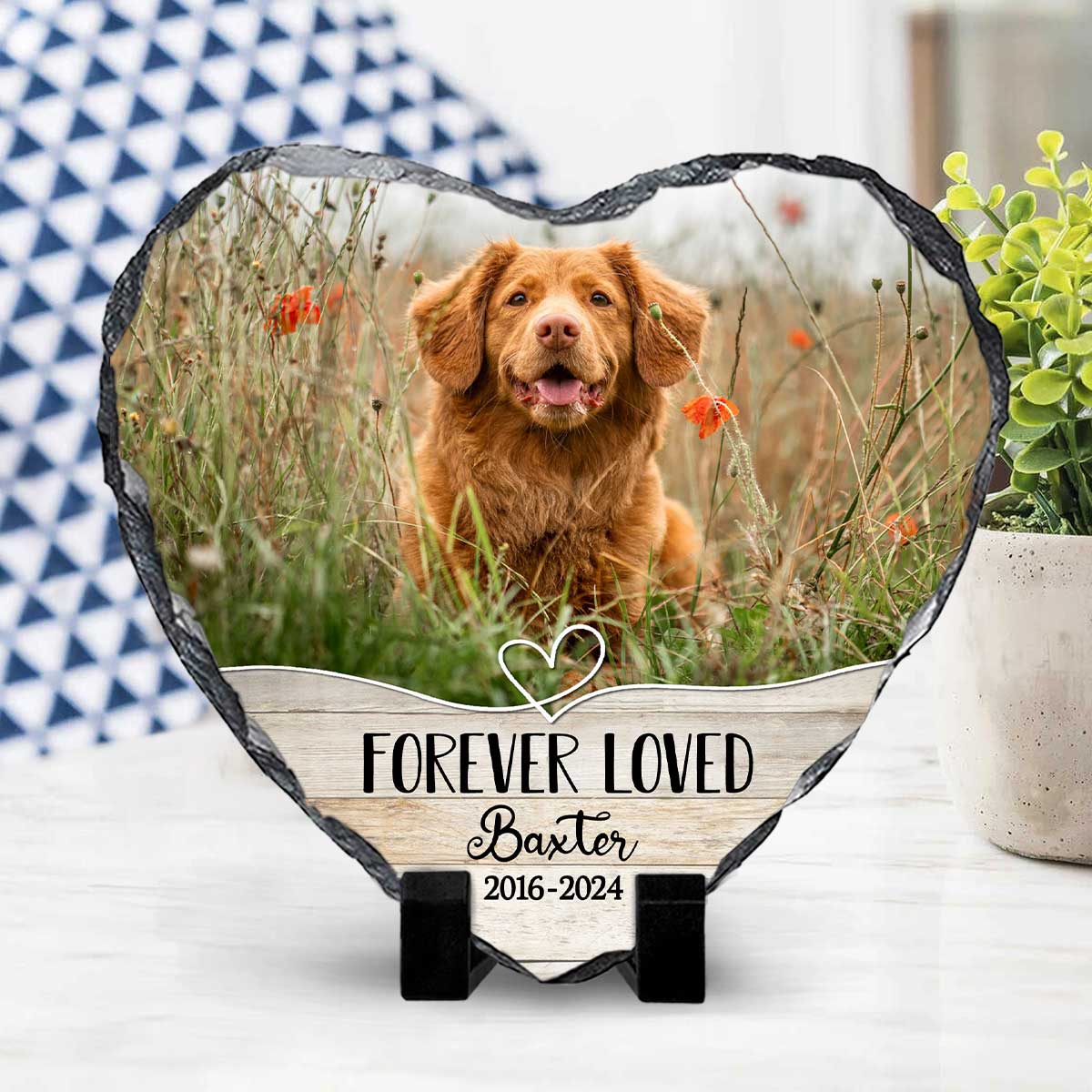 Custom Pet Gravestone Forever Loved – Burial Stones For Pets – Dog Memorial Headstones – Garden Stone Memorial For Dog