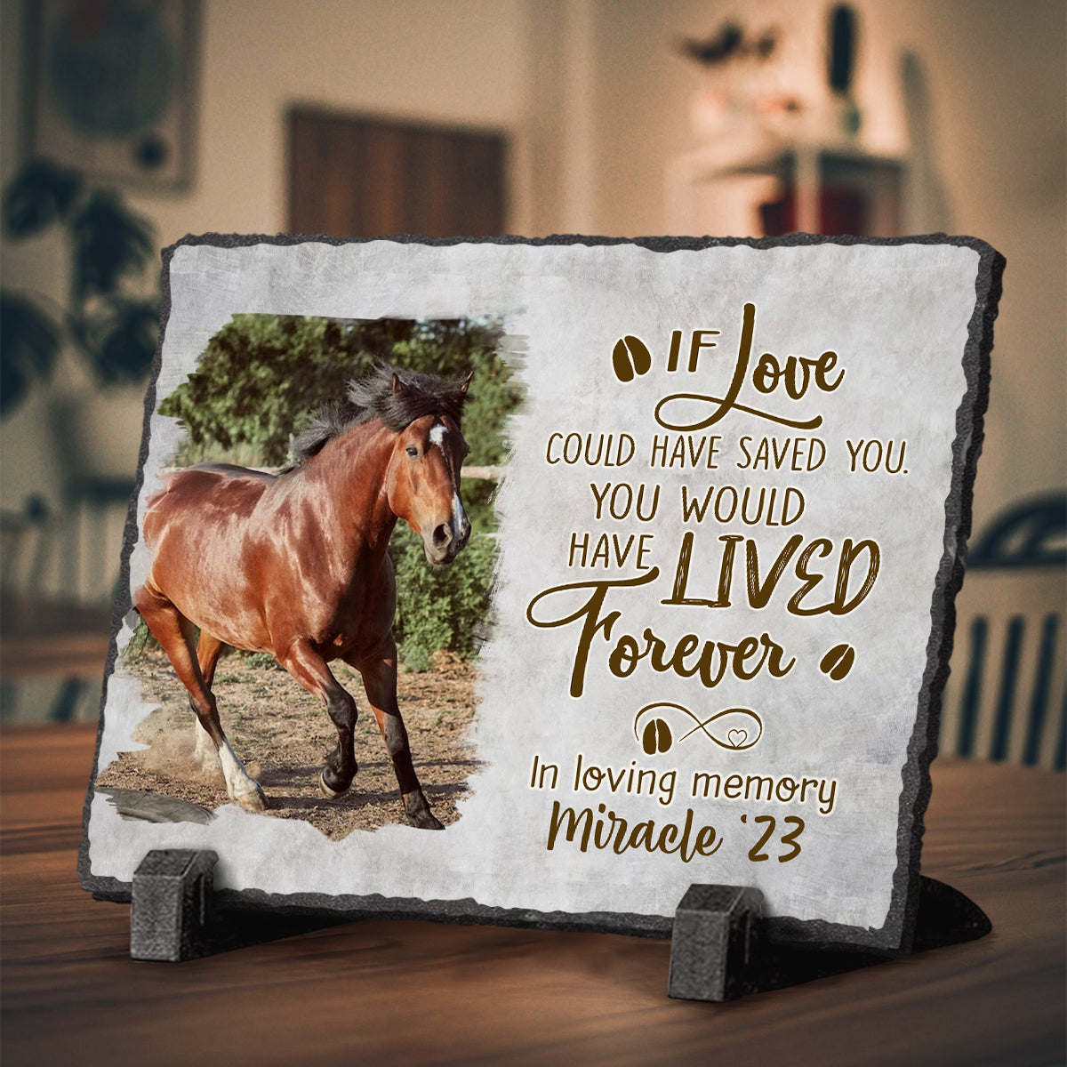 If Love Could Have Saved You – Horse Memorial Stone Personalized, In Loving Memory Horse Loss Gifts