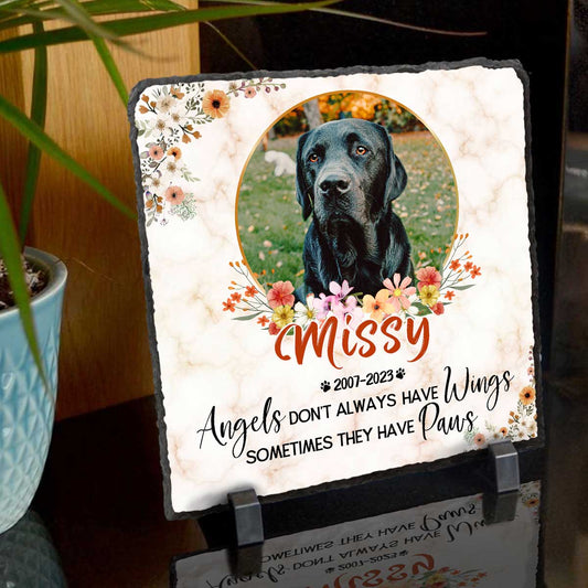 Pet Memorial Custom Photo Stone - Personalized Gift For Loss Of Dog - Pet Memorial Keepsakes