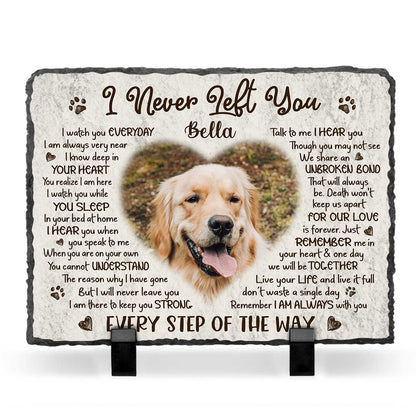 I Never Left You – Personalized Pet Headstone, Dog Memorial Stone with Picture, Pet Loss Gifts