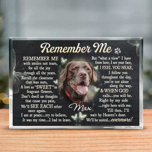 Remember Me Custom Dog Acrylic Plaque – Dog Memorial Gifts – Pet Sympathy Gift