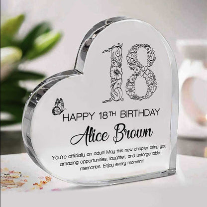 Personalised Happy 18th Birthday Gift Plaque – Daughter 18th Birthday Gifts – Ladies 18th Birthday Gifts – 18th Birthday Gifts For Girlfriend