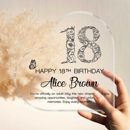 Personalised Happy 18th Birthday Gift Plaque – Daughter 18th Birthday Gifts – Ladies 18th Birthday Gifts – 18th Birthday Gifts For Girlfriend