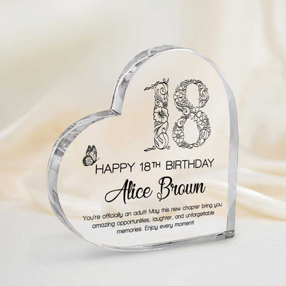 Personalised Happy 18th Birthday Gift Plaque – Daughter 18th Birthday Gifts – Ladies 18th Birthday Gifts – 18th Birthday Gifts For Girlfriend