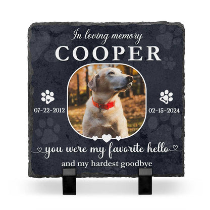 Personalized Pet Loss Stone – Pet Grave Marker, Dog Memorial Gifts for Loss of Dog, Loss of Dog Sympathy Gifts