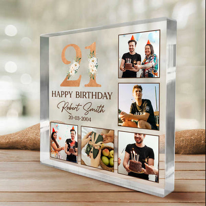 Personalized 21st Birthday Photo Plaque, Custom 21st Birthday Gifts, Unique 21st Birthday Gifts For Him, Gifts For 21st Birthday Male