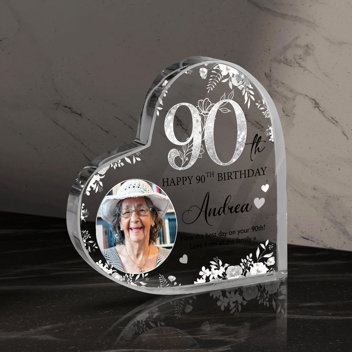 Personalized 90th Birthday Acrylic Plaque – Custom 90th Birthday Gifts – 90th Birthday Gift Ideas – Birthday Gifts For Old Women