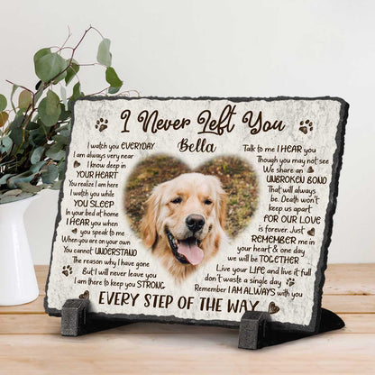 I Never Left You – Personalized Pet Headstone, Dog Memorial Stone with Picture, Pet Loss Gifts