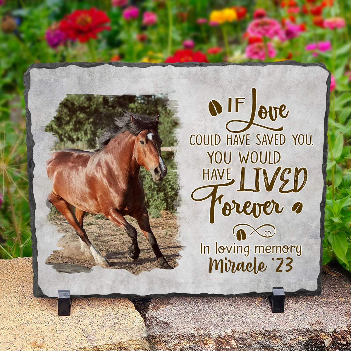 If Love Could Have Saved You – Horse Memorial Stone Personalized, In Loving Memory Horse Loss Gifts