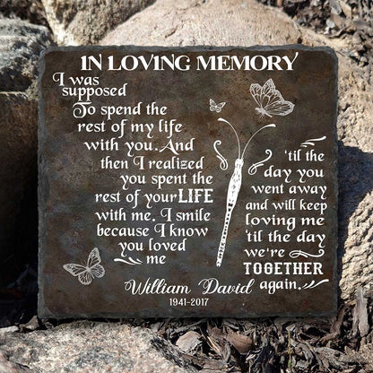 In Loving Memory Stone Slate, Personalized Memorial Plaque, Sympathy Bereavement Gift