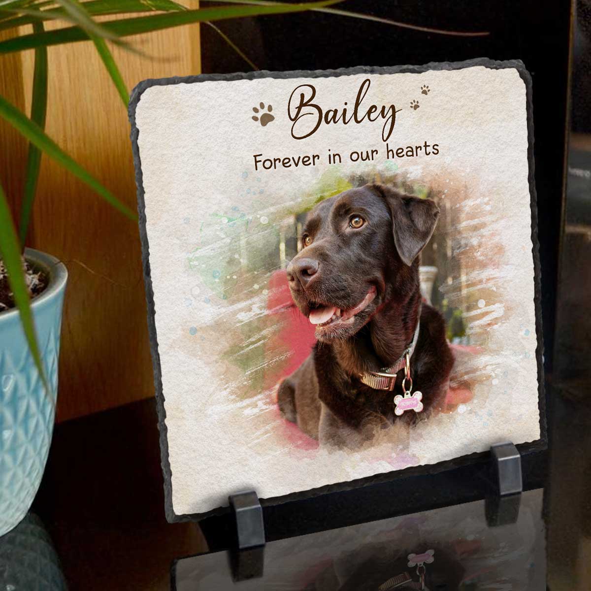 Dog Memorial Stone For Garden, Personalized Pet Loss Gifts, Memorial Gifts For Loss Of Dog, Dog Sympathy Gifts
