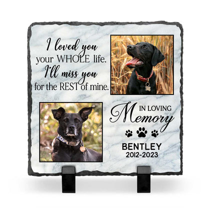 Dog Memorial Stone For Garden Personalized, Dog Memorial Gifts Keepsakes, Dog Grave Marker With Photo