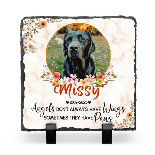 Pet Memorial Custom Photo Stone - Personalized Gift For Loss Of Dog - Pet Memorial Keepsakes