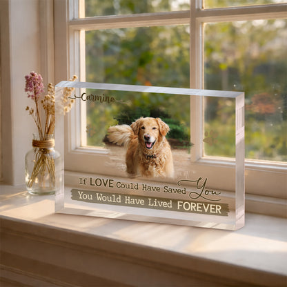Personalized Dog Remembrance Plaque – Pet Acrylic Photo Block For Loss Of Dogs – Pet Memorial Gift – When Tomorrow Starts Without Me