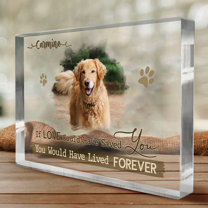 Personalized Dog Remembrance Plaque – Pet Acrylic Photo Block For Loss Of Dogs – Pet Memorial Gift – When Tomorrow Starts Without Me