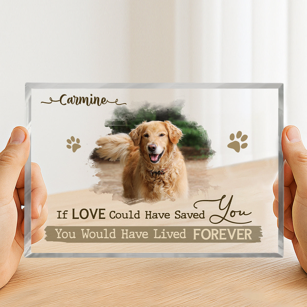 Personalized Dog Remembrance Plaque – Pet Acrylic Photo Block For Loss Of Dogs – Pet Memorial Gift – When Tomorrow Starts Without Me