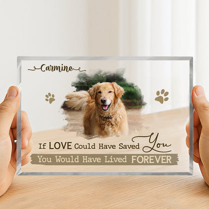 Personalized Dog Remembrance Plaque – Pet Acrylic Photo Block For Loss Of Dogs – Pet Memorial Gift – When Tomorrow Starts Without Me