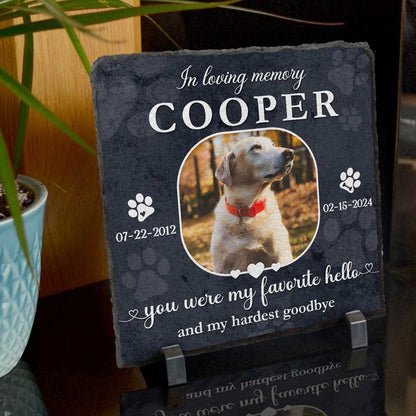 Personalized Pet Loss Stone – Pet Grave Marker, Dog Memorial Gifts for Loss of Dog, Loss of Dog Sympathy Gifts