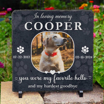 Personalized Pet Loss Stone – Pet Grave Marker, Dog Memorial Gifts for Loss of Dog, Loss of Dog Sympathy Gifts