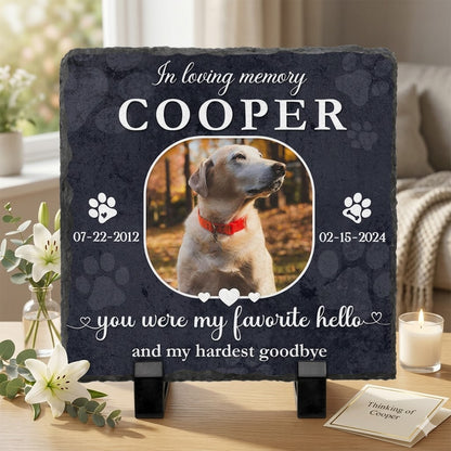 Personalized Pet Loss Stone – Pet Grave Marker, Dog Memorial Gifts for Loss of Dog, Loss of Dog Sympathy Gifts