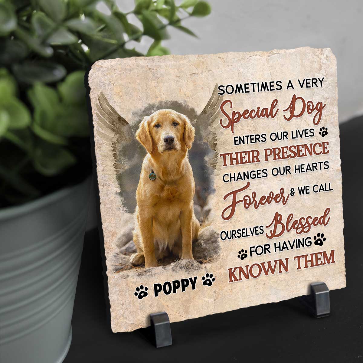 Personalized Pet Memorial Stone Plaque, Sometimes A Very Special Dog Memorial Slate, Dog Loss Gifts