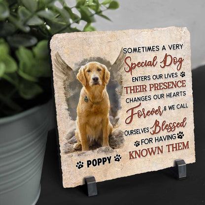 Personalized Pet Memorial Stone Plaque, Sometimes A Very Special Dog Memorial Slate, Dog Loss Gifts