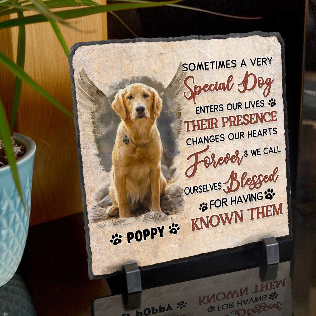 Personalized Pet Memorial Stone Plaque, Sometimes A Very Special Dog Memorial Slate, Dog Loss Gifts