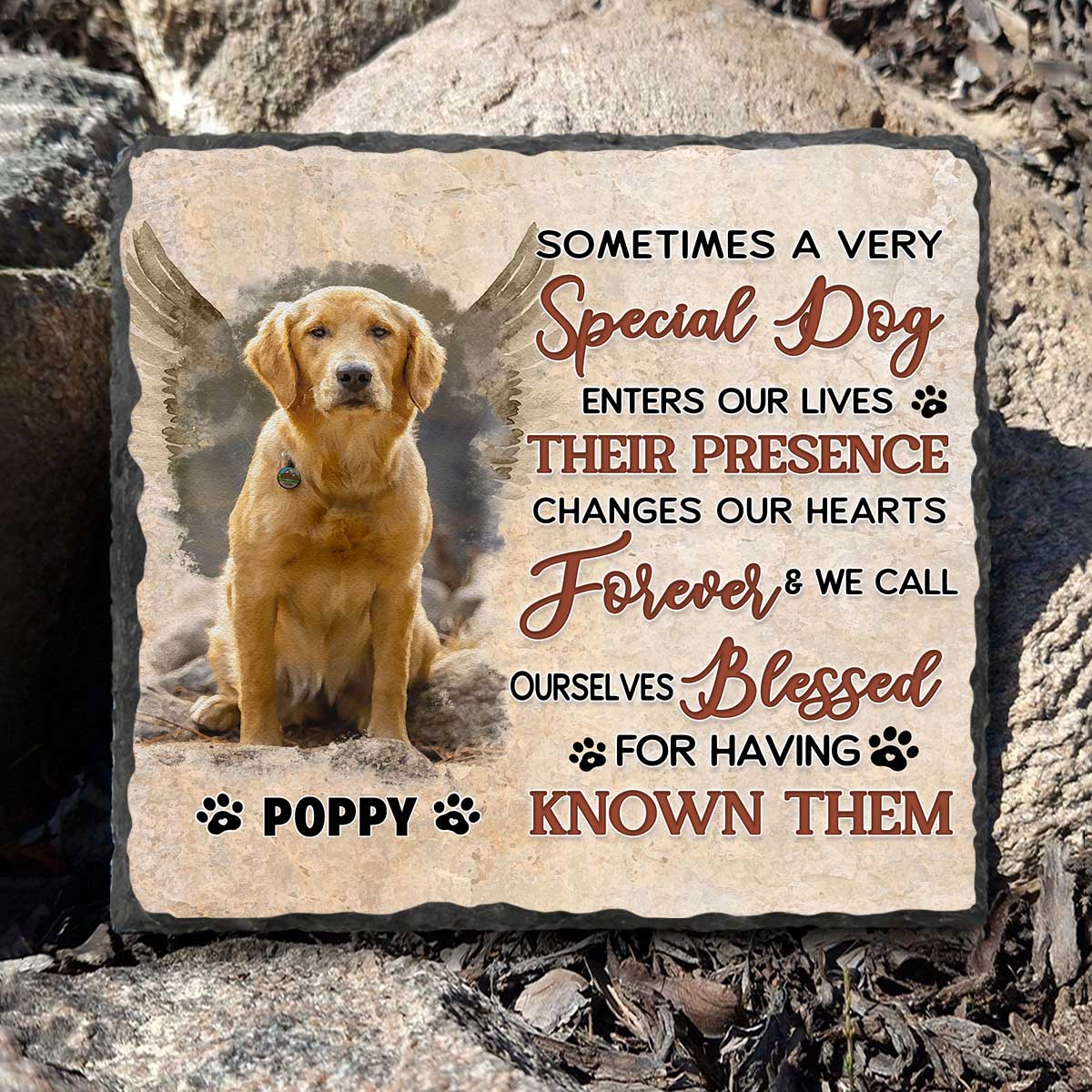 Personalized Pet Memorial Stone Plaque, Sometimes A Very Special Dog Memorial Slate, Dog Loss Gifts